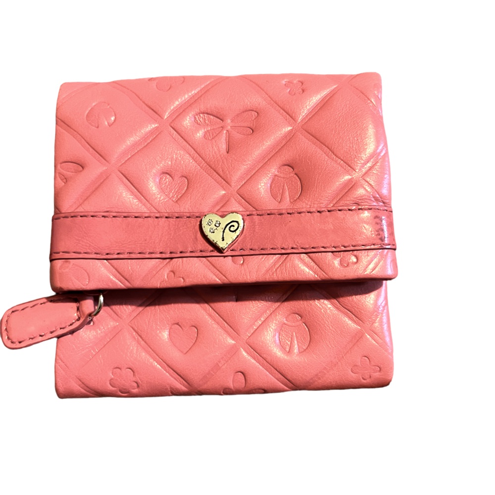 Brighton Pink  Leather Tri-Fold Wallet-Like New